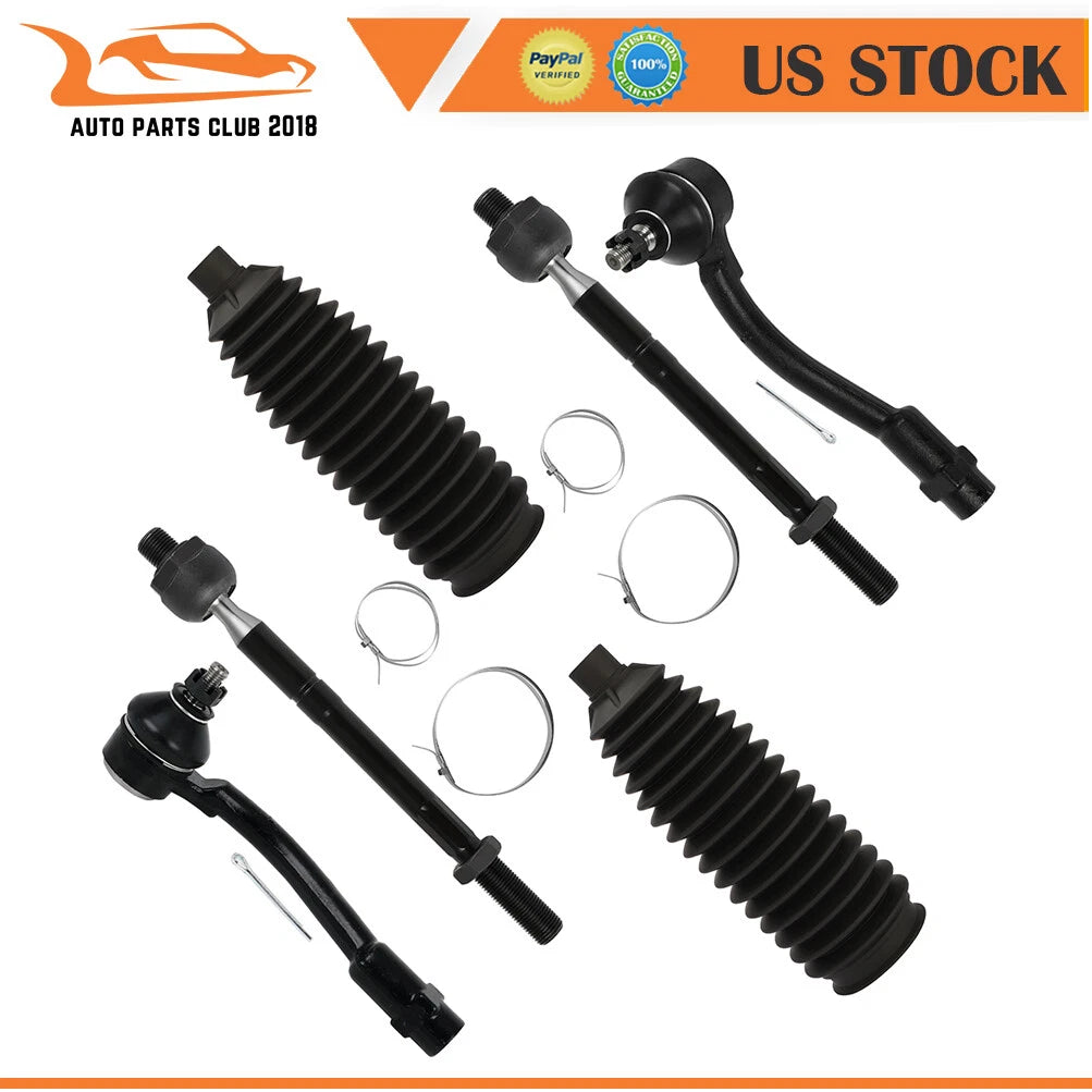 Set of 6 Front Steering Tie Rod Ends for Kia Soul (2010–2013)