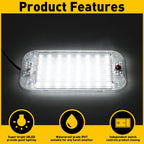 2X LED Ceiling Lights for RV Camper Trailer Boat (12V 24V)