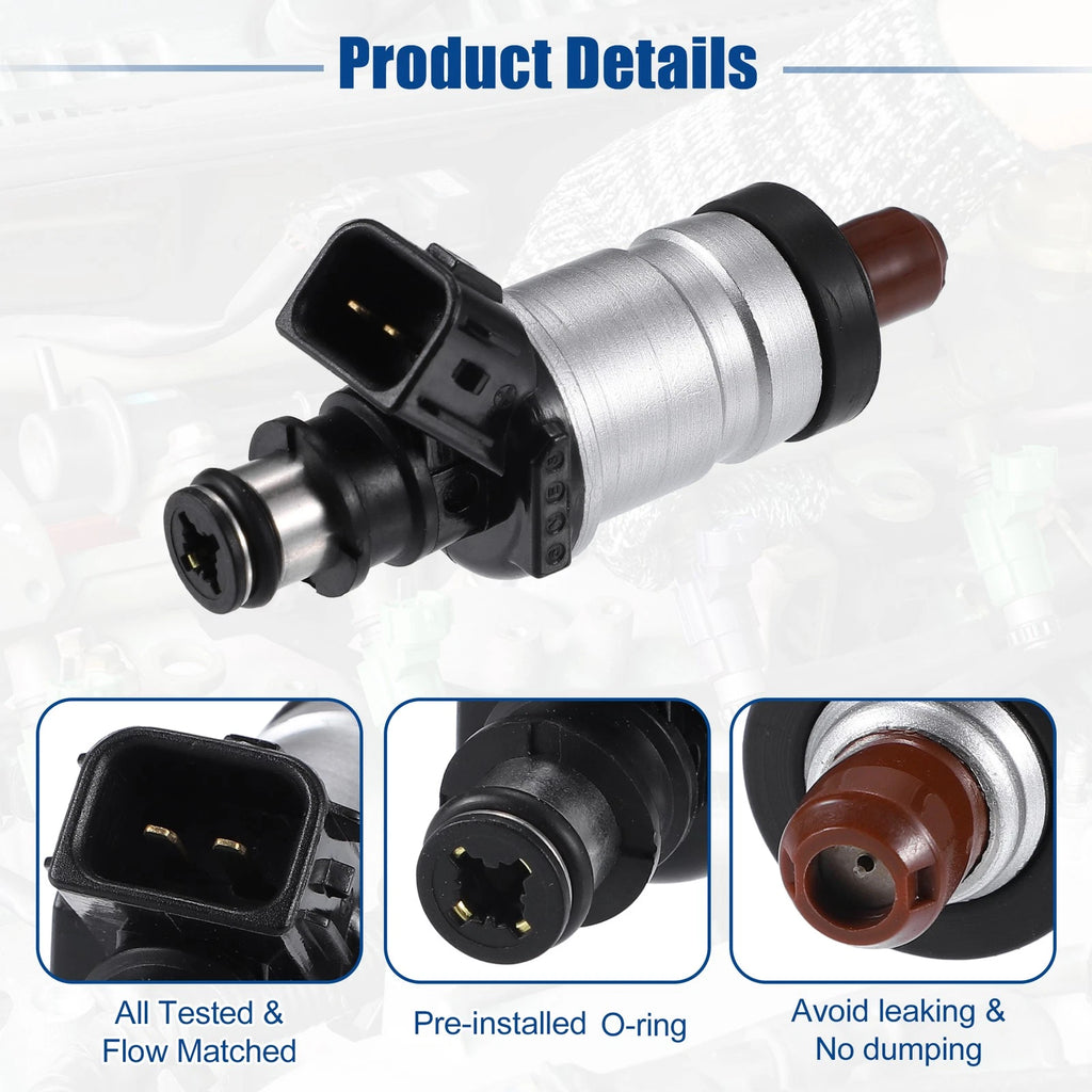 Set of 4 Fuel Injector Nozzles for Honda Acura CL 2.3L (1999) No. 06164P2J000