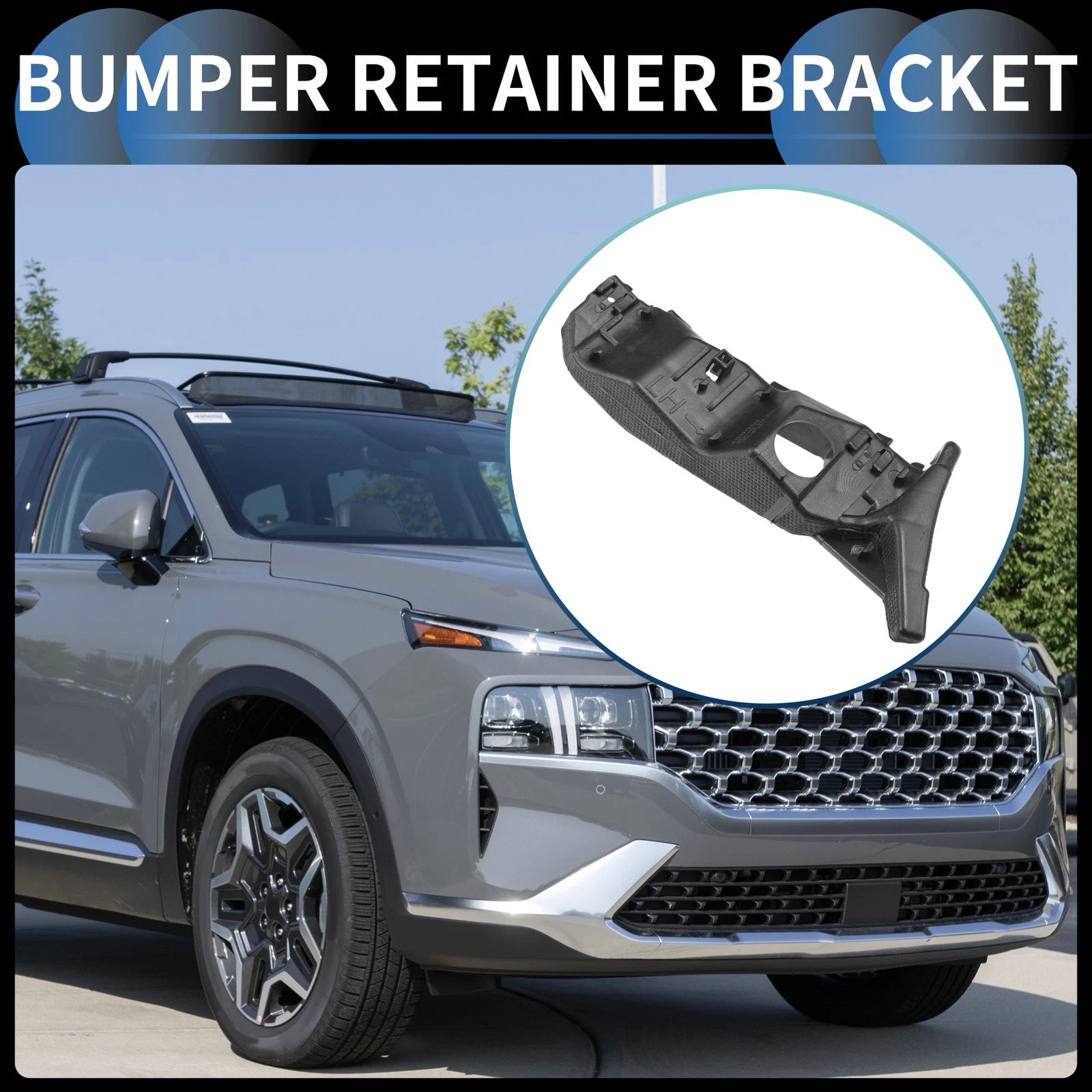 1pc Left Front Bumper Retainer Bracket No. 86551S1000 for Hyundai Santa Fe (2019–2020)