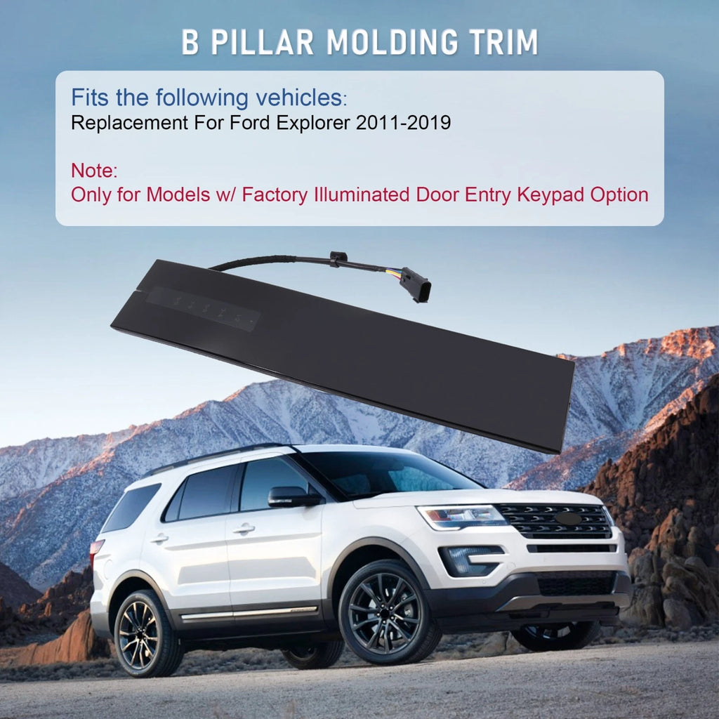 Left Driver Side Door Keypad Pillar Trim for Ford Explorer (2011-2019)