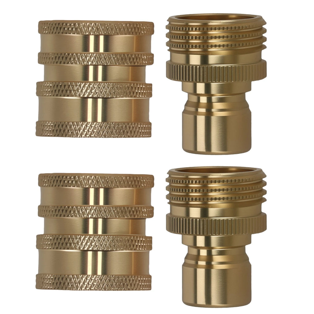 Brass Pressure Washer Coupler Quick Connect Adapter for 3/4" Hose 4-Pack (2018–2024)
