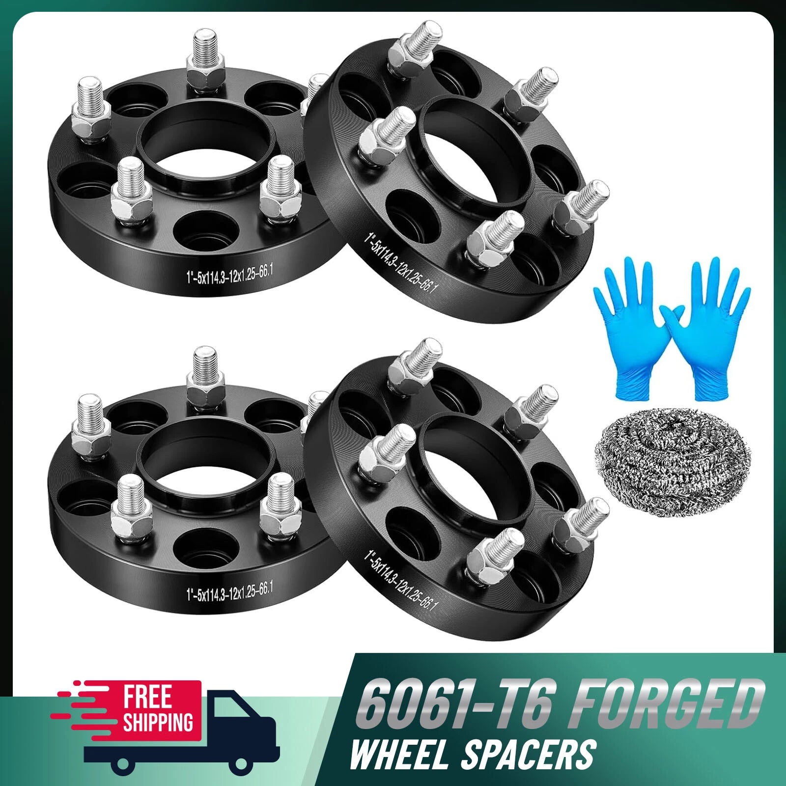 1" Hub Centric Wheel Spacers for Nissan 370Z & Infiniti G37 Q50 (2009–2023)