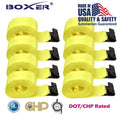 Set of 8 Reflective Winch Straps for Truck Tie Down (5400LB)