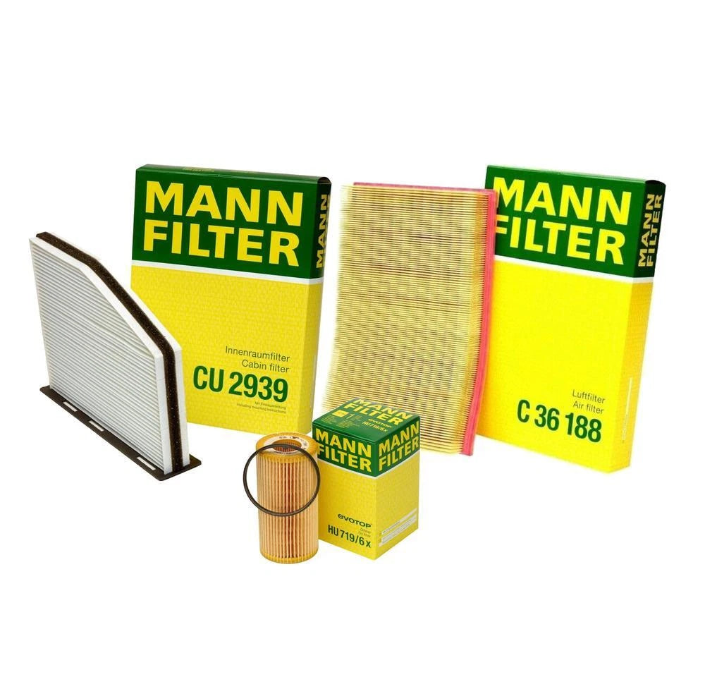 Mann Oil Air Paper Cabin Filter Service Kit for Audi TTS Quattro (2009–2015)