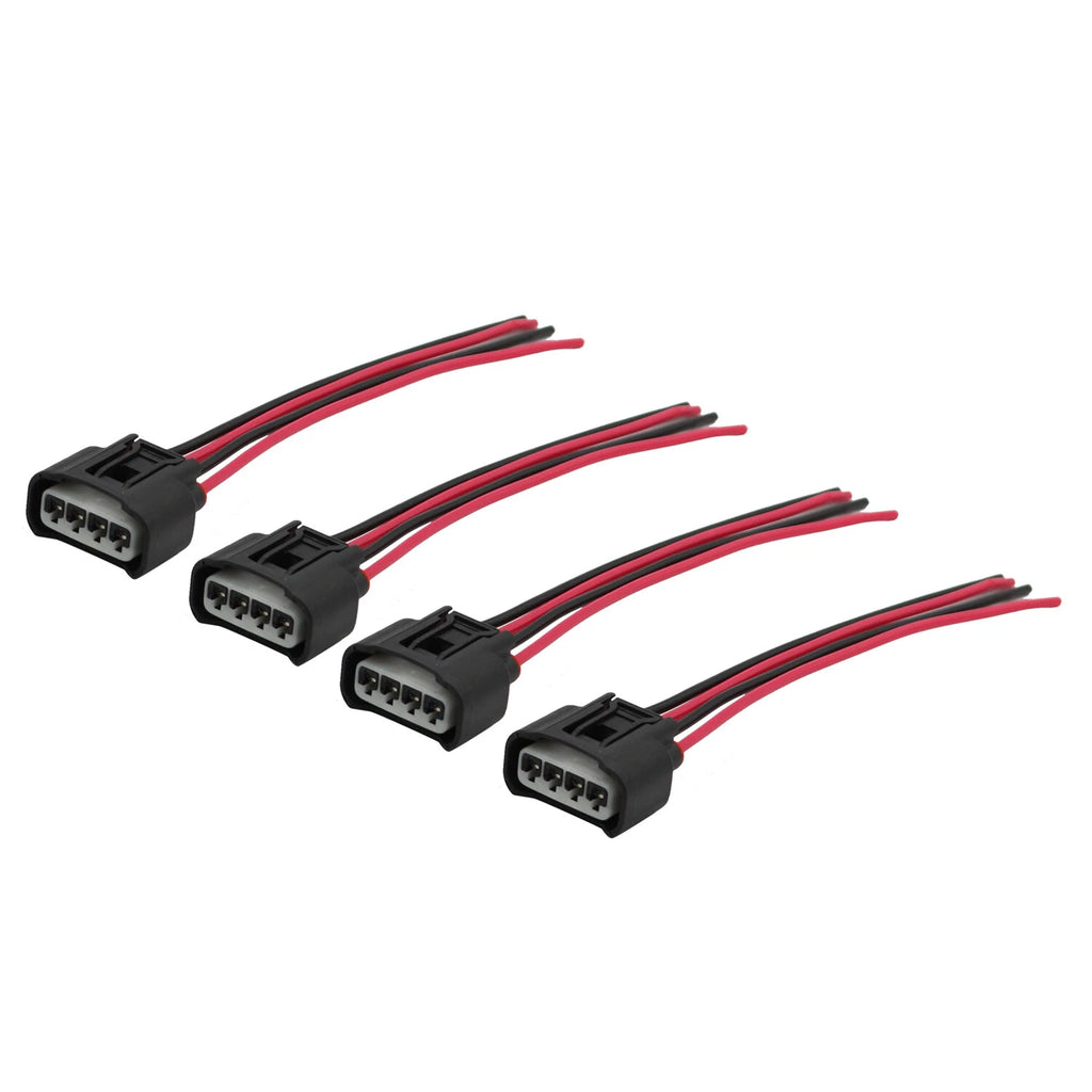 Set of 4 Ignition Coil Female Connector Plug Harness for Toyota Camry (2002–2010)