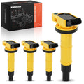 4x Yellow Ignition Coil for Toyota Camry, RAV4, Corolla, Matrix (2002–2011)