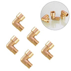 Pack of 5 Brass Pipe Elbows for Various Applications