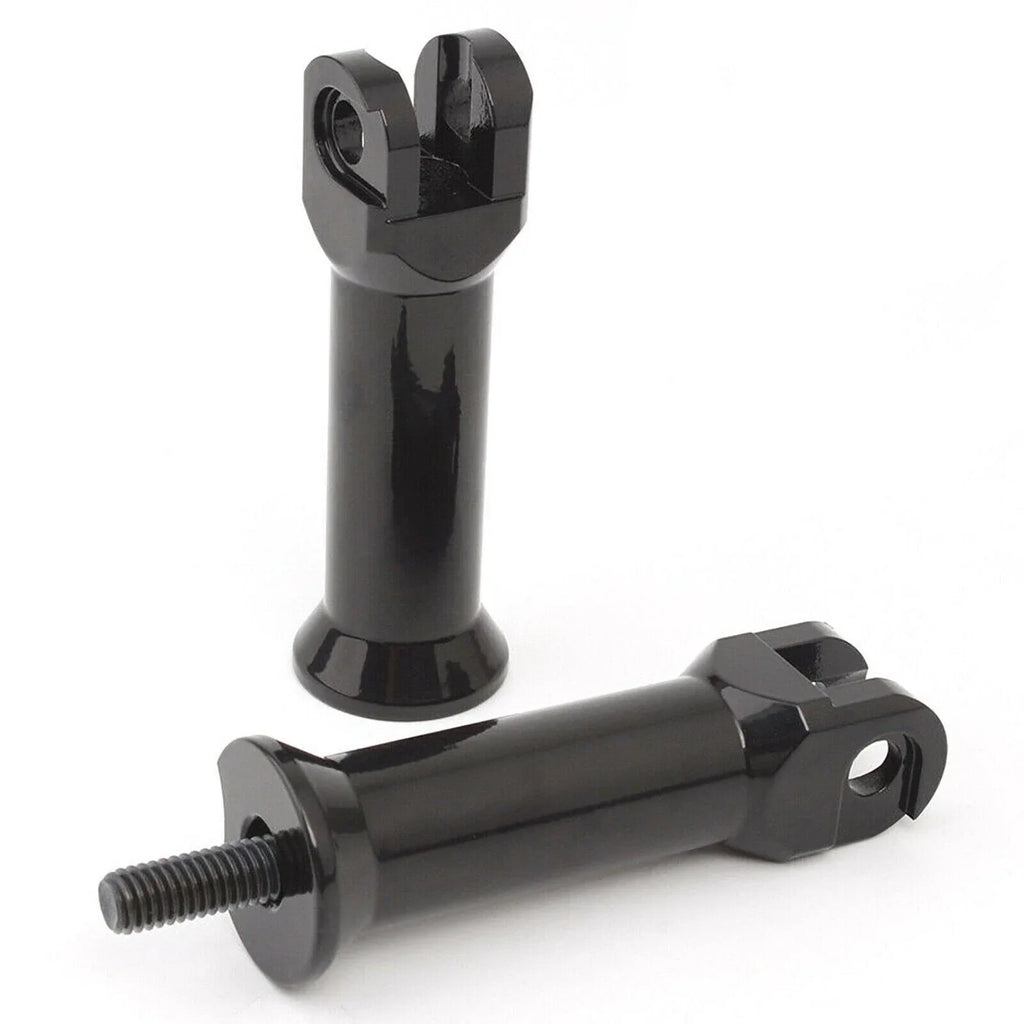 Black Passenger Foot Peg Support Mount for Harley Fatboy Softail