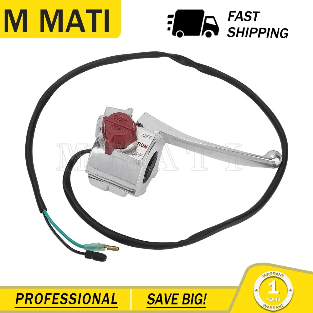 Right Handlebar Kill Start Stop Switch & Brake Lever for Honda Z50R (1991–1999)