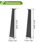 Set of 4 Pillar Window Trim for Dodge Ram (2004–2008) Carbon Fiber Black