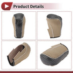1Pc Gear Shift Knob Cover for Honda Inspire (2023) Beige Faux Leather