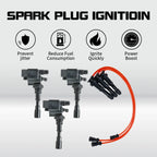 Ignition Coil & Red Spark Plug Wire for Hyundai Santa Fe 3.5L V6 (2003–2006) UF439