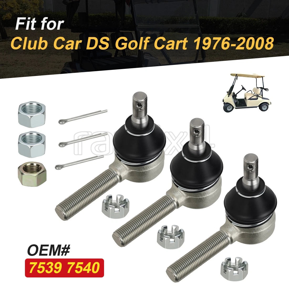 Tie Rod Ends for Club Car DS Golf Cart (1976–2008)