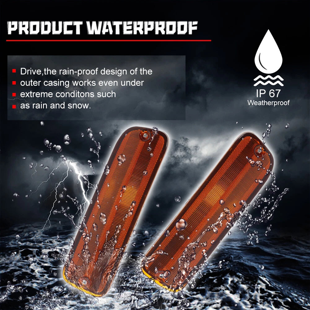 Set of 2 Amber Front Bumper Signal Lights for Toyota Tacoma (1995–2000)