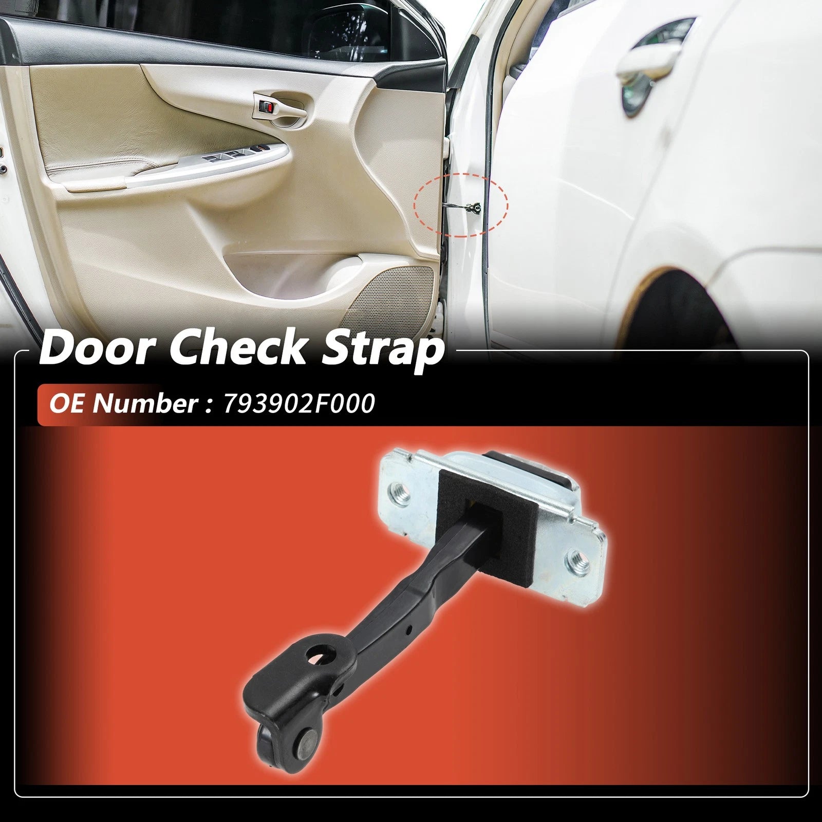 Front Right Door Check Strap for Kia Spectra (2005–2009) No.793902F000