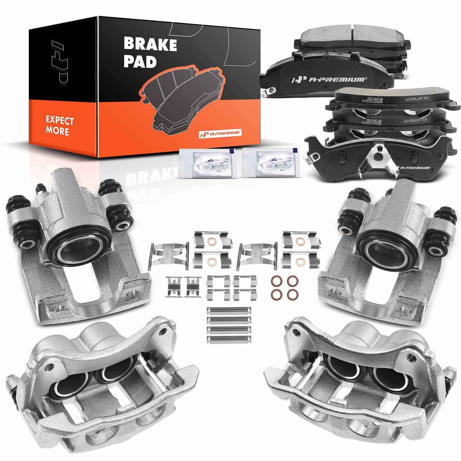 Set of 4 Brake Pads & Calipers for Ford Explorer (1995–2000)