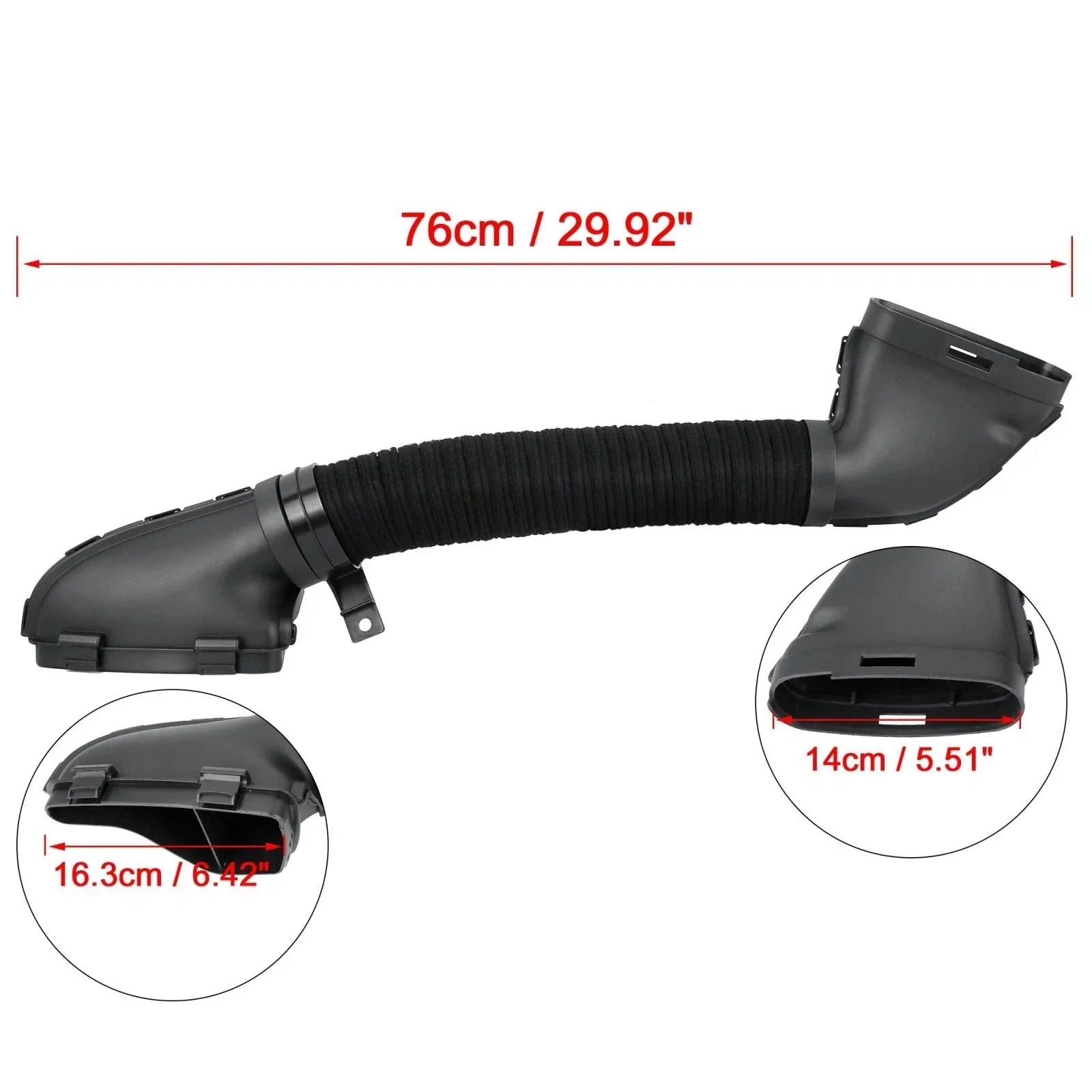 Car Air Intake Hose Tube for Mercedes-Benz C230 (2003-2005) Black