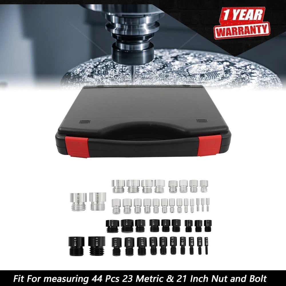 Nut and Bolt Gauge Set for Metric & Inch Threads (23 Metric & 21 Inch)
