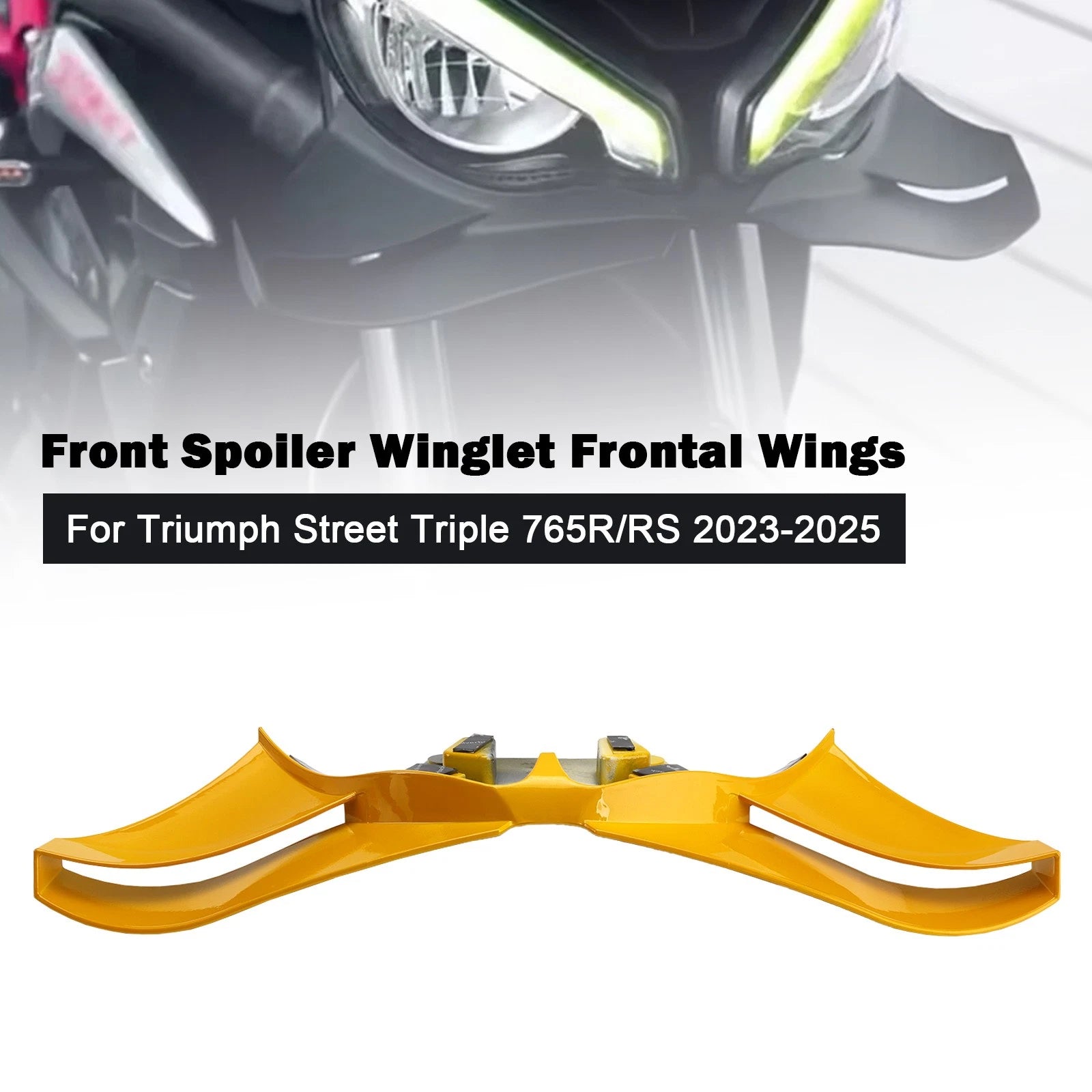 Front Spoiler Winglet for Triumph Street Triple 765R/RS (2023–2025) Yellow