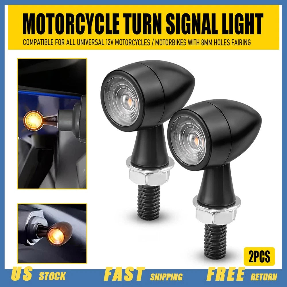LED Bullet Mini Turn Signal Light for Bobber Cafe Racer