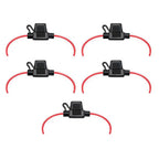 5 Pack Waterproof Inline Fuse Holder 12 Gauge 12V 30A