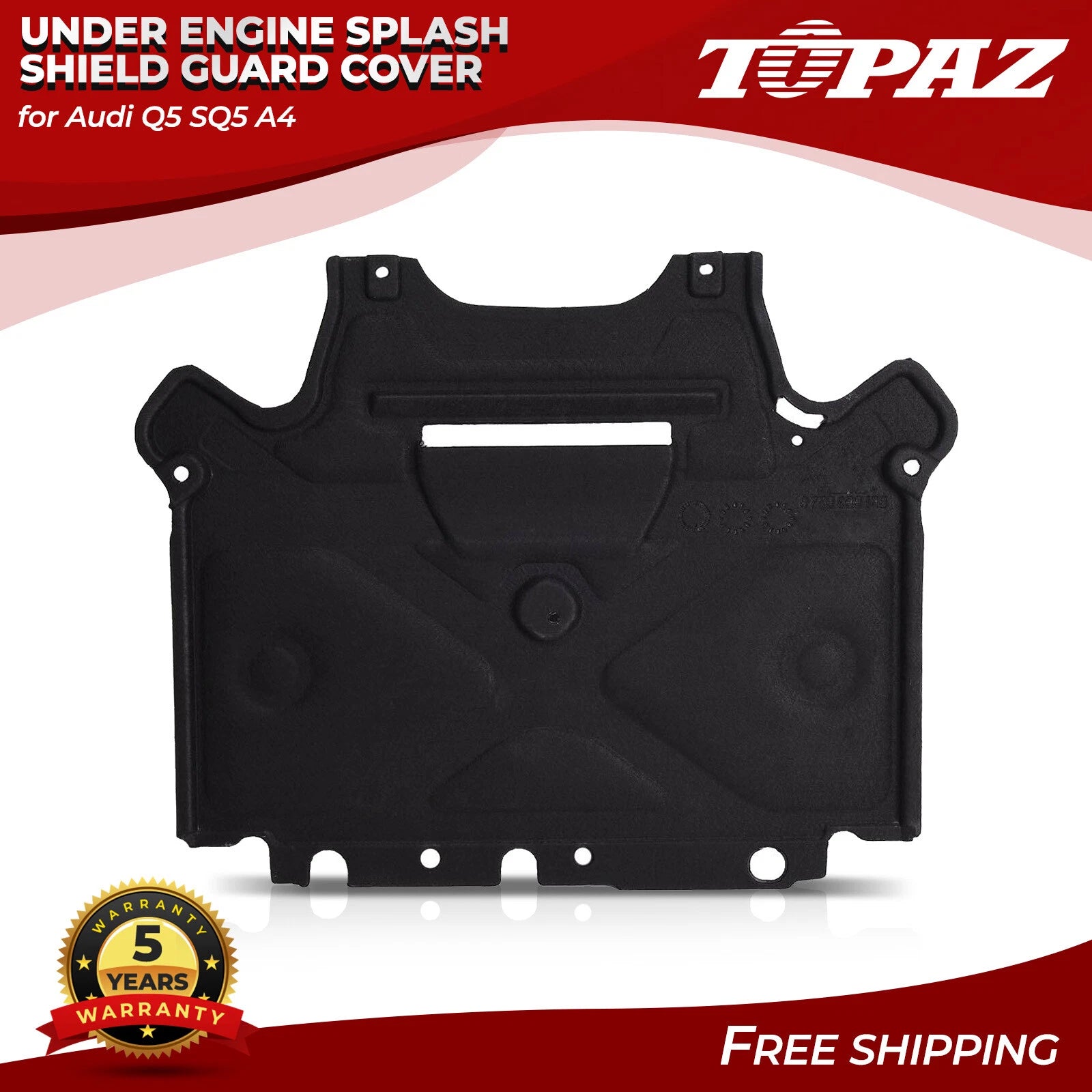 Rear Lower Under Engine Splash Shield for Audi Q5 SQ5 A4 S4 (2018–2023)