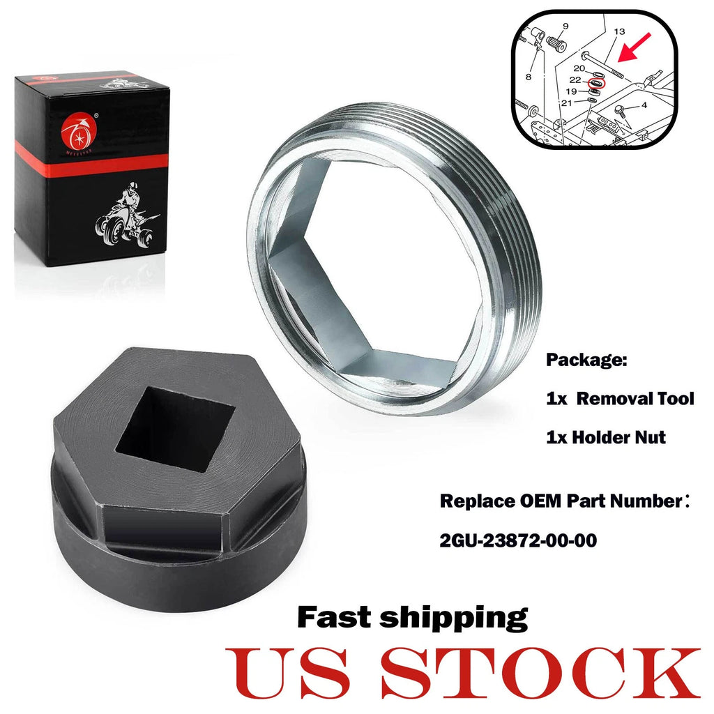 Steering Stem Bearing Holder Nut Kit for Yamaha Banshee Warrior Raptor Bruin 350 (1997–2006)