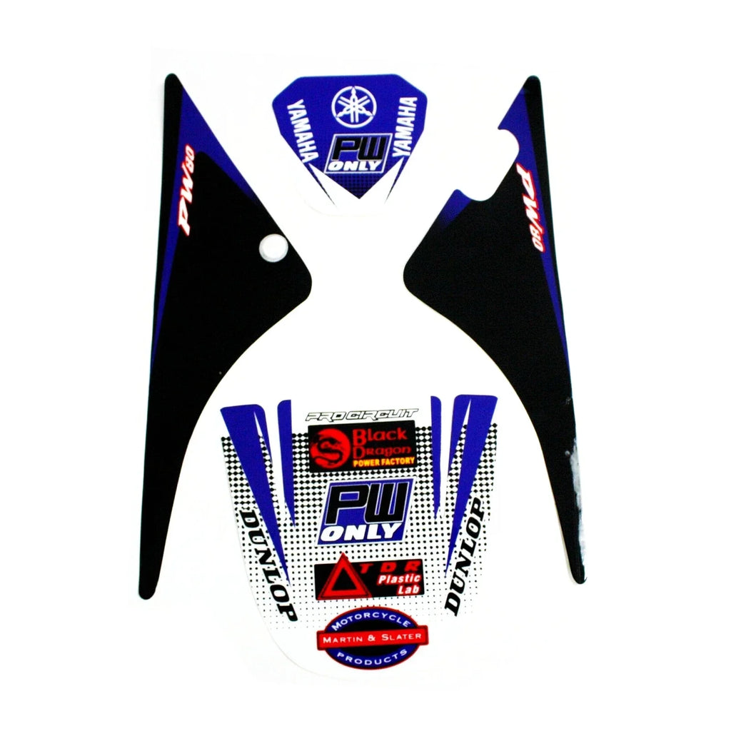 3M Blue Decals Graphics Stickers for Yamaha Peewee 80