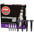 Set of 4 Denso COP Ignition Coils & NGK Ruthenium HX Spark Plugs for Hyundai