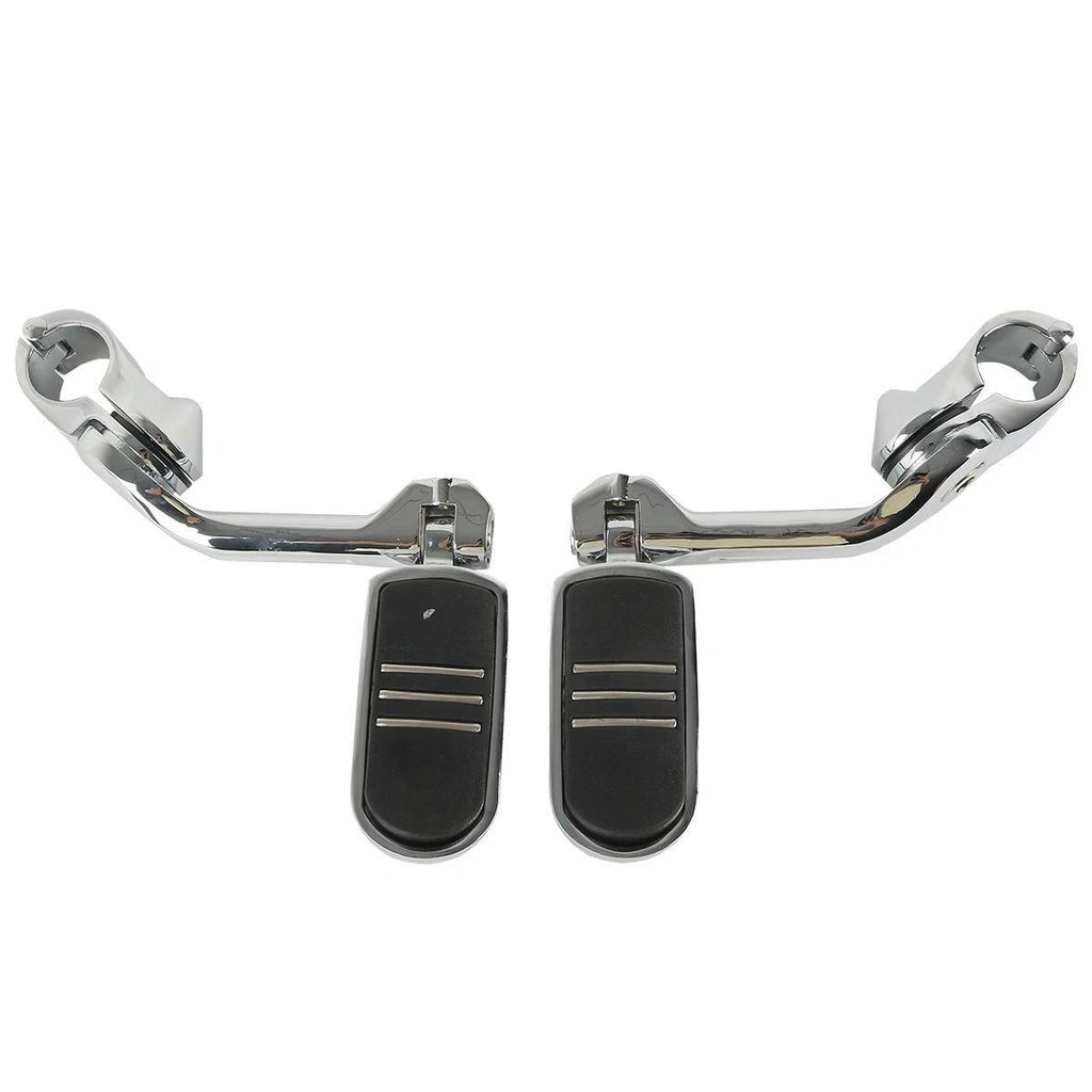 1.25" Angled Highway Engine Guard Foot Pegs for Harley Touring (Fits 2014-2023)