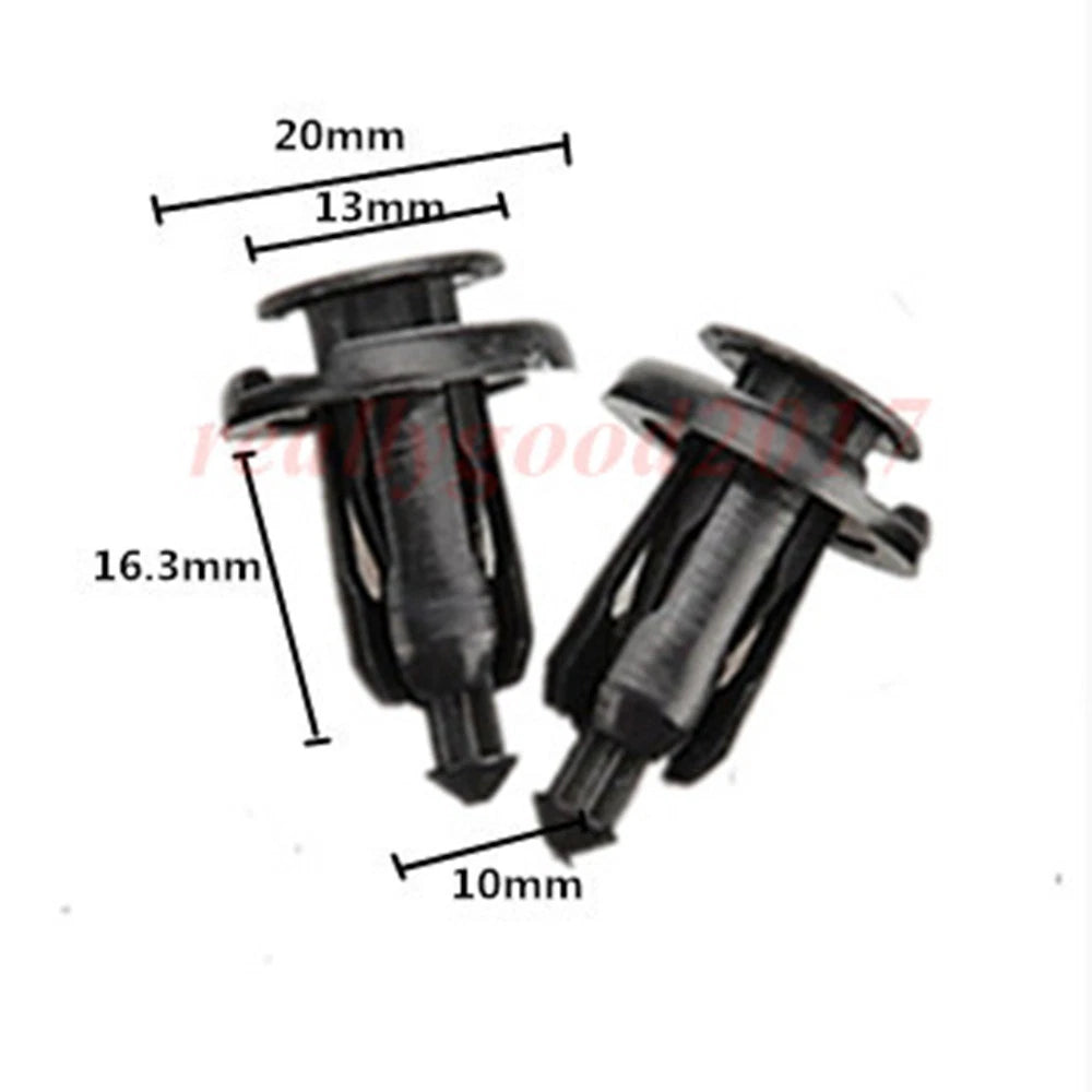 Set of 100 Push Type Rivet Retainers for Honda 