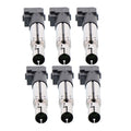 Set of 6 Ignition Coils for Audi A3 Quattro, Q7, Porsche Cayenne, VW Eos, Passat R32, Touareg