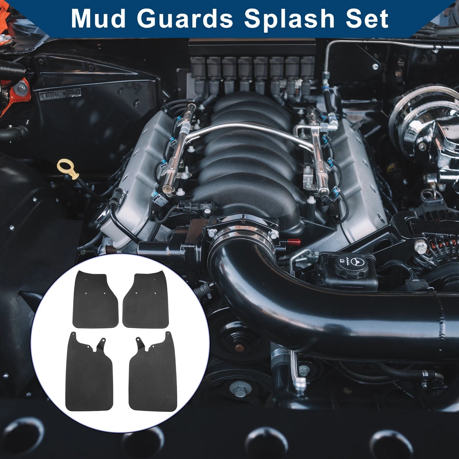 Set of 2 Mud Flaps Splash Guards for Toyota Hilux Vigo (1988–1994)