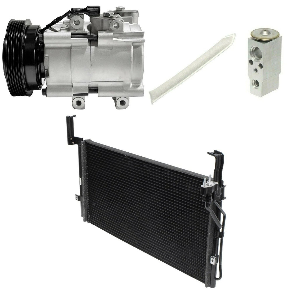 AC Compressor Kit With Condenser for Hyundai Santa Fe 2.7L (2004–2006)