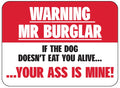 Warning Dog Don't Eat You Alive Sign for Man Cave