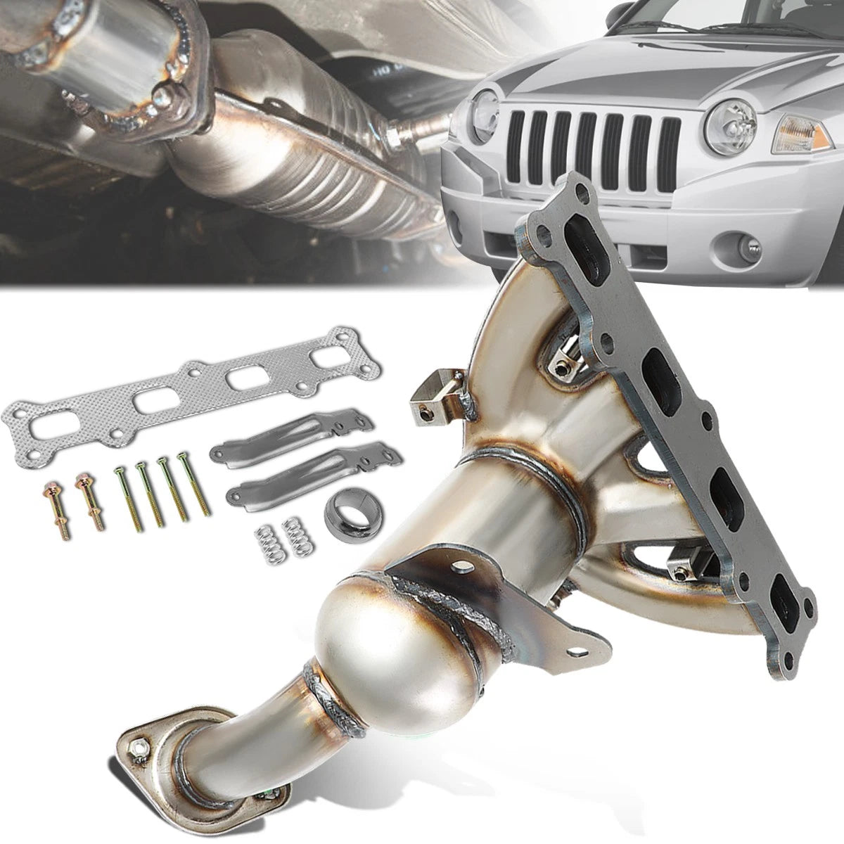 Catalytic Converter Exhaust Manifold Kit for Jeep Compass Patriot (2007–2017)