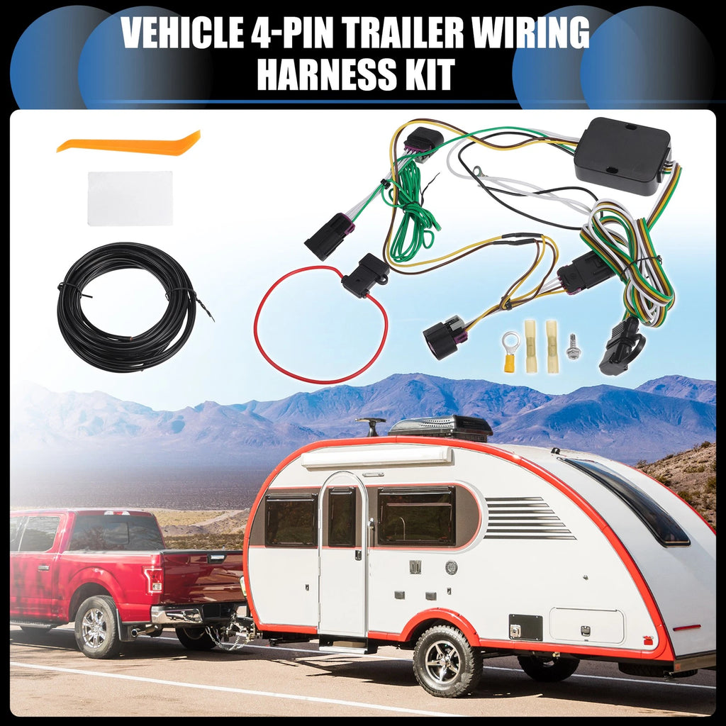 Set of 4-Pin Trailer Wiring Harness Kit for Ford Transit-150 (2015–2022)