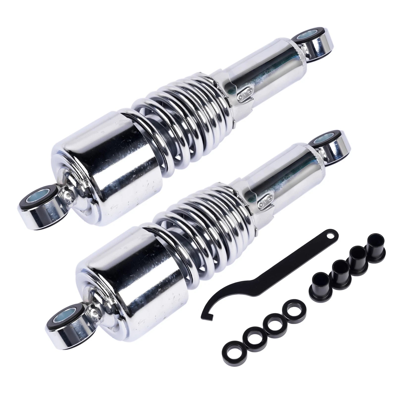 Pair Chrome Rear Shocks for Harley Dyna Sportster Touring