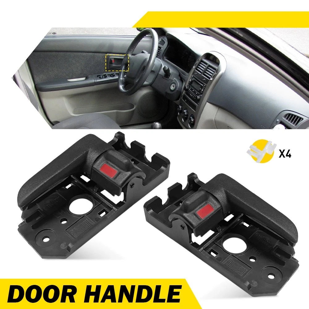 Inside Door Handle Set of 4 for KIA Spectra (2004–2009) Black