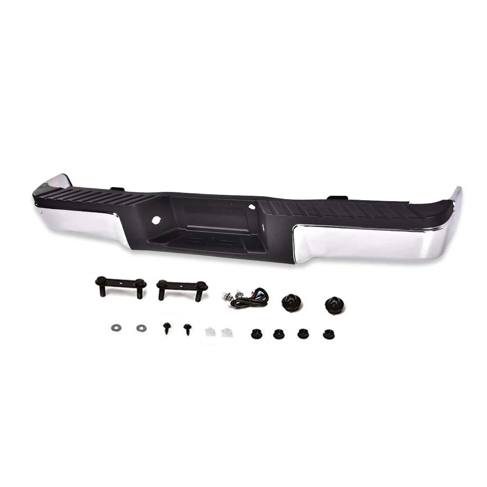 Chrome Rear Steel Bumper Assembly for Ford F150 (2009–2014)