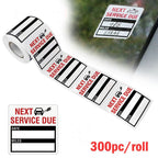 Oil Change Sticker Car Sticker 300pcs/roll Oil Change Service Stickers