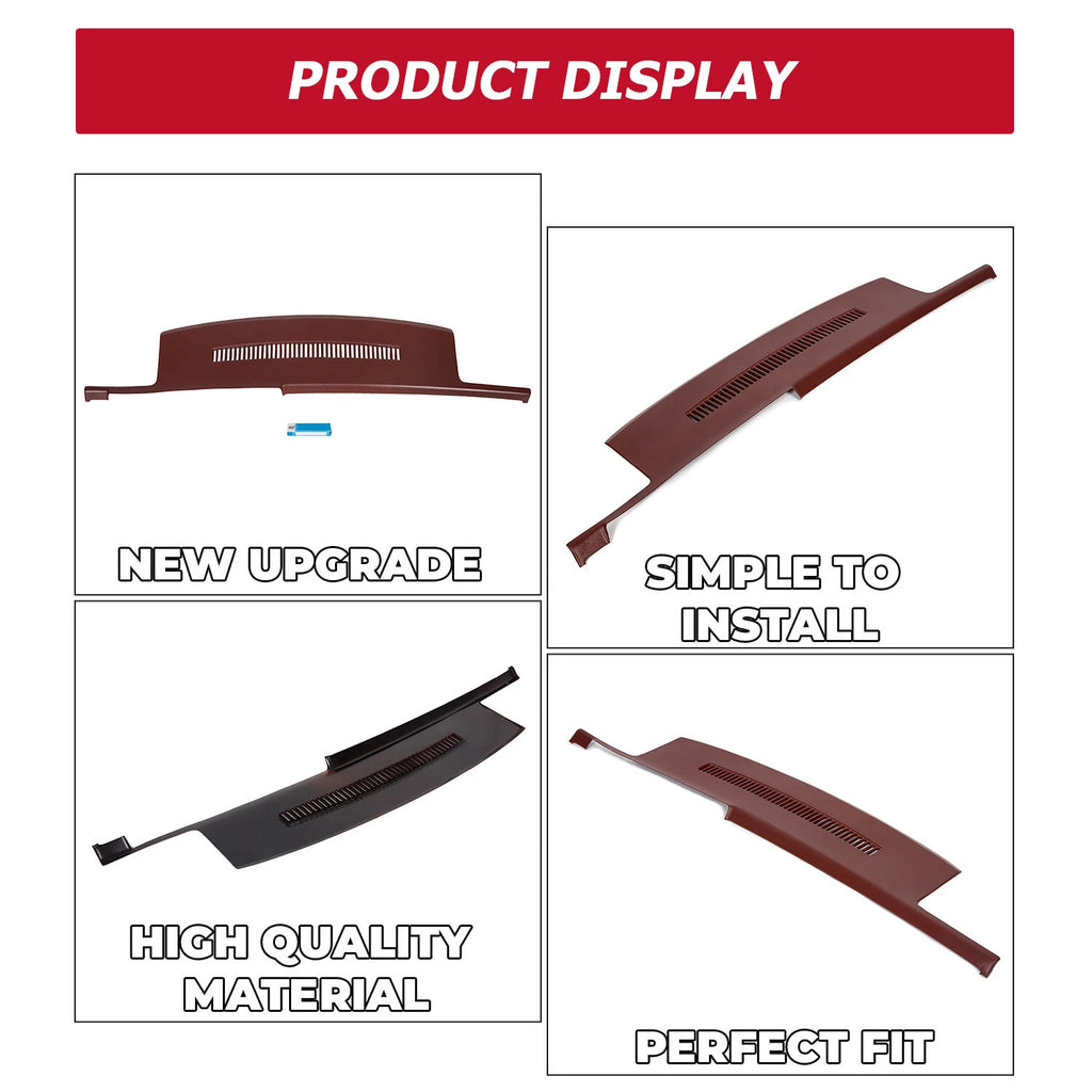 Molded Dash Cover Overlay for Chevy GMC Sierra Silverado (1988-1994)