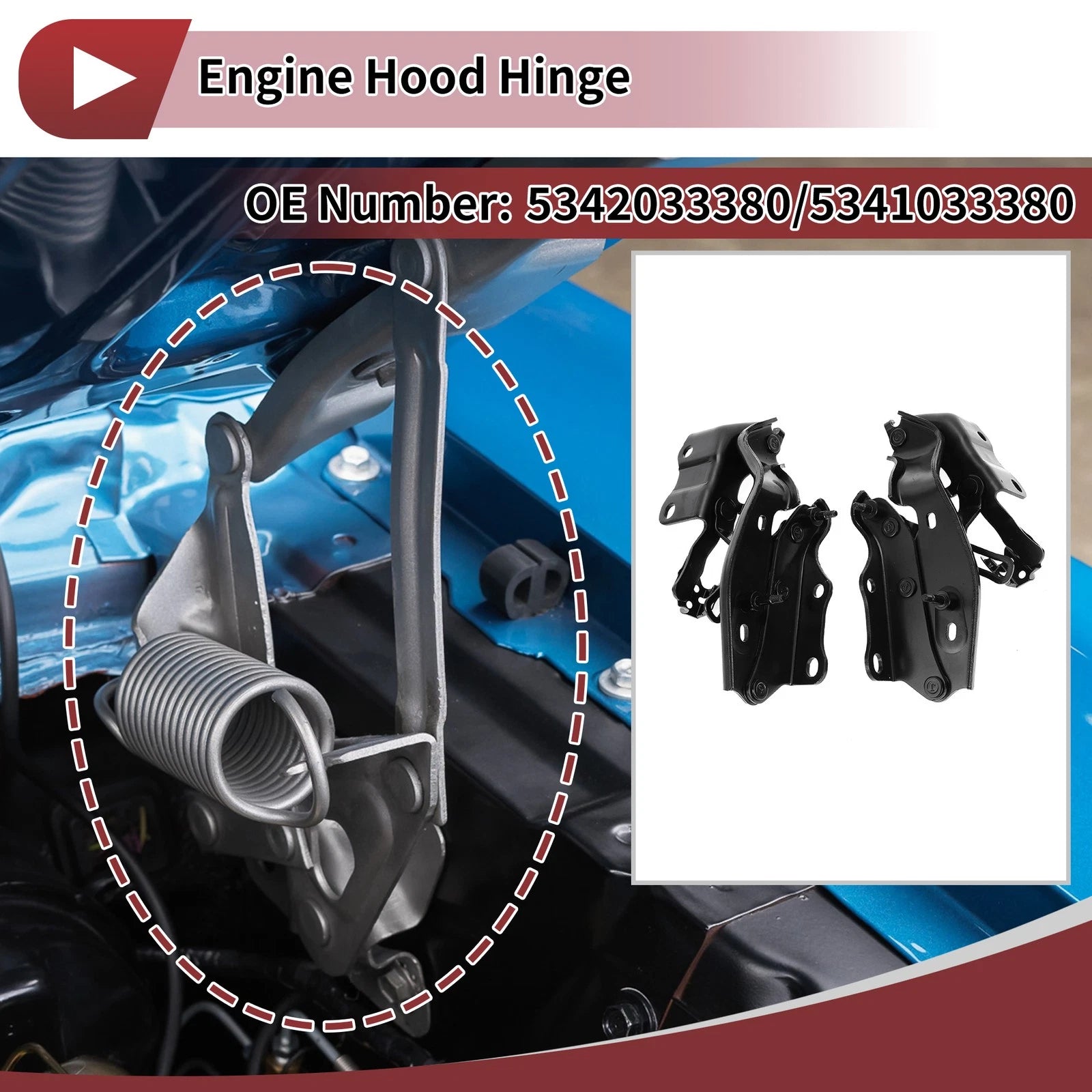 Hood Hinges for Lexus ES300h (2019–2022) 1 Pair No. 5342033380