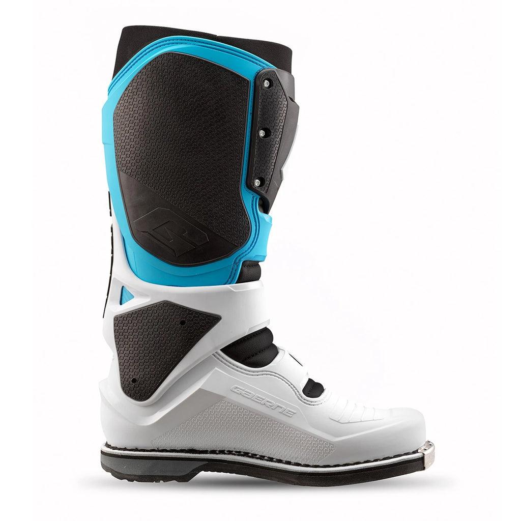 Gaerne SG 22 Offroad Boots for Men US 11 (White/Black/Light Blue)