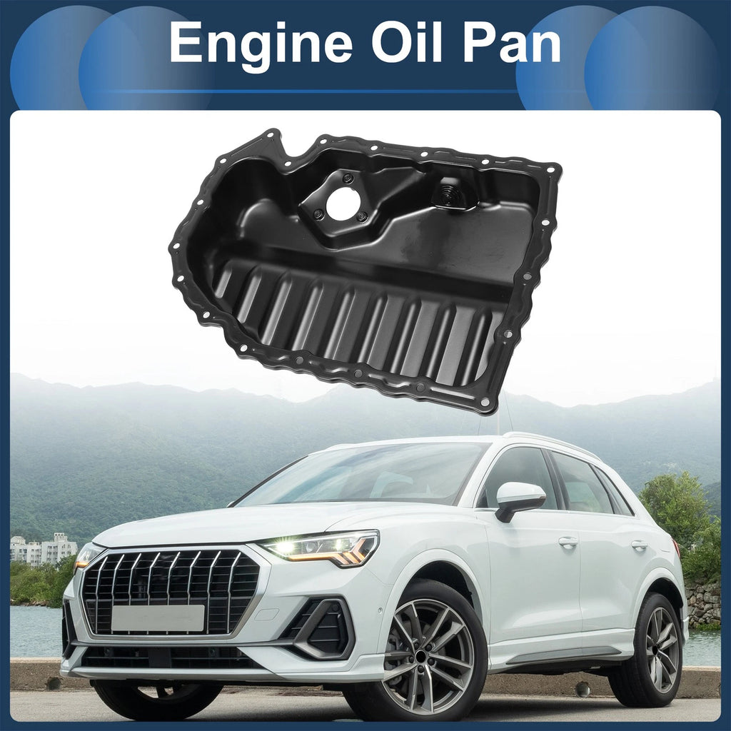 1 Pc Engine Oil Pan No.06J103600E for Audi Q3 (2015–2018) Iron Black