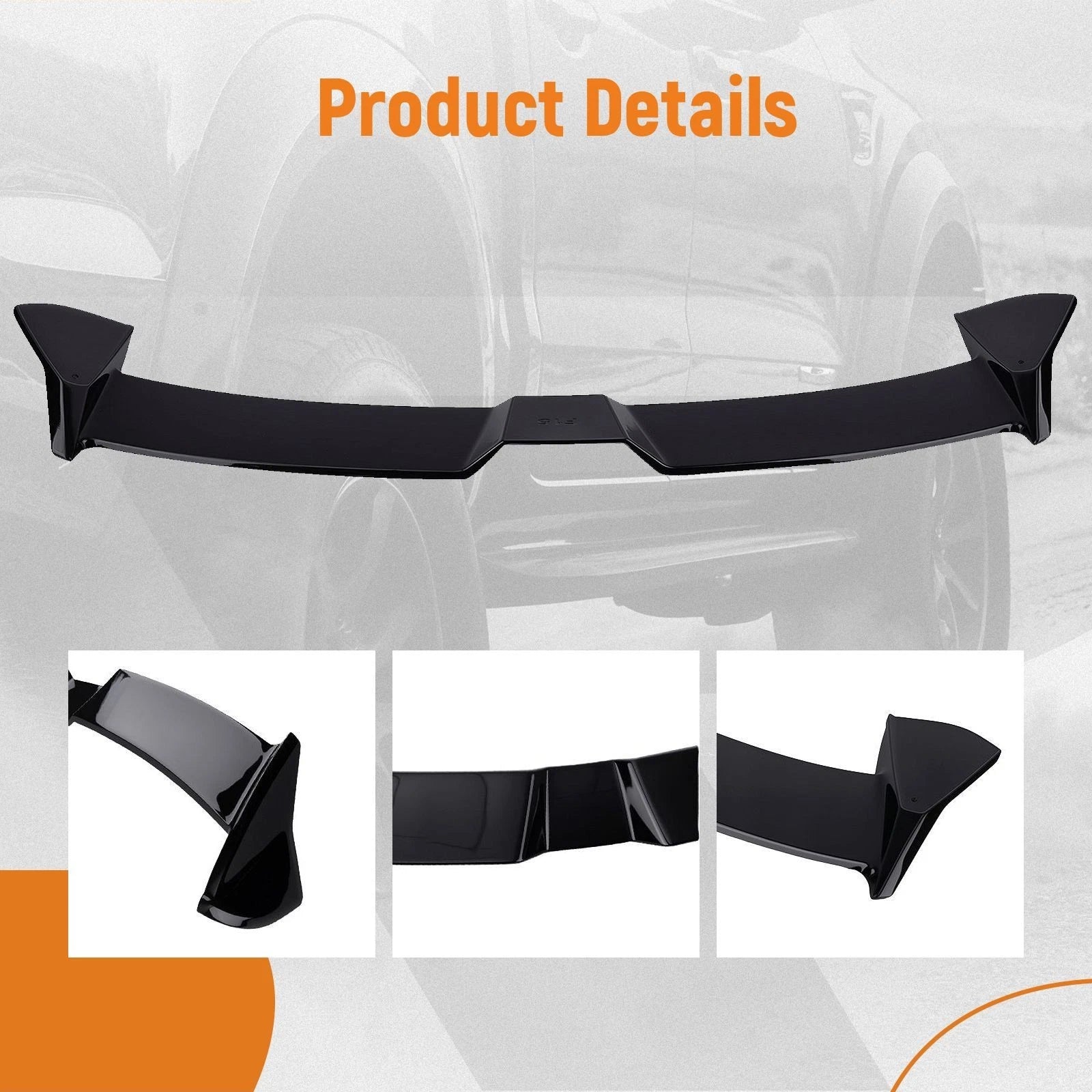 Gloss Black ABS Plastic Trunk Spoiler for BMW X5 (2013-2018)