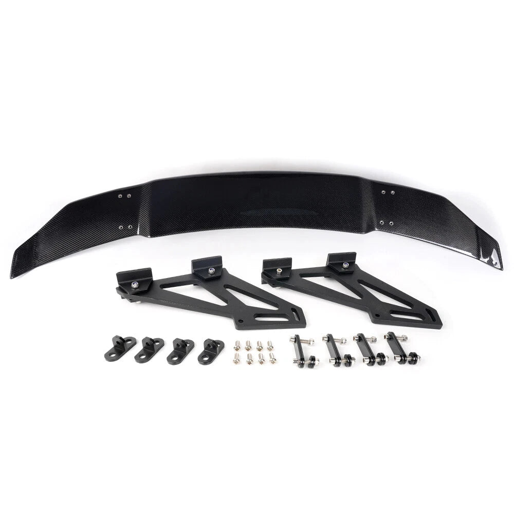 Adjustable Carbon Fiber Rear Trunk Spoiler for Universal Fit