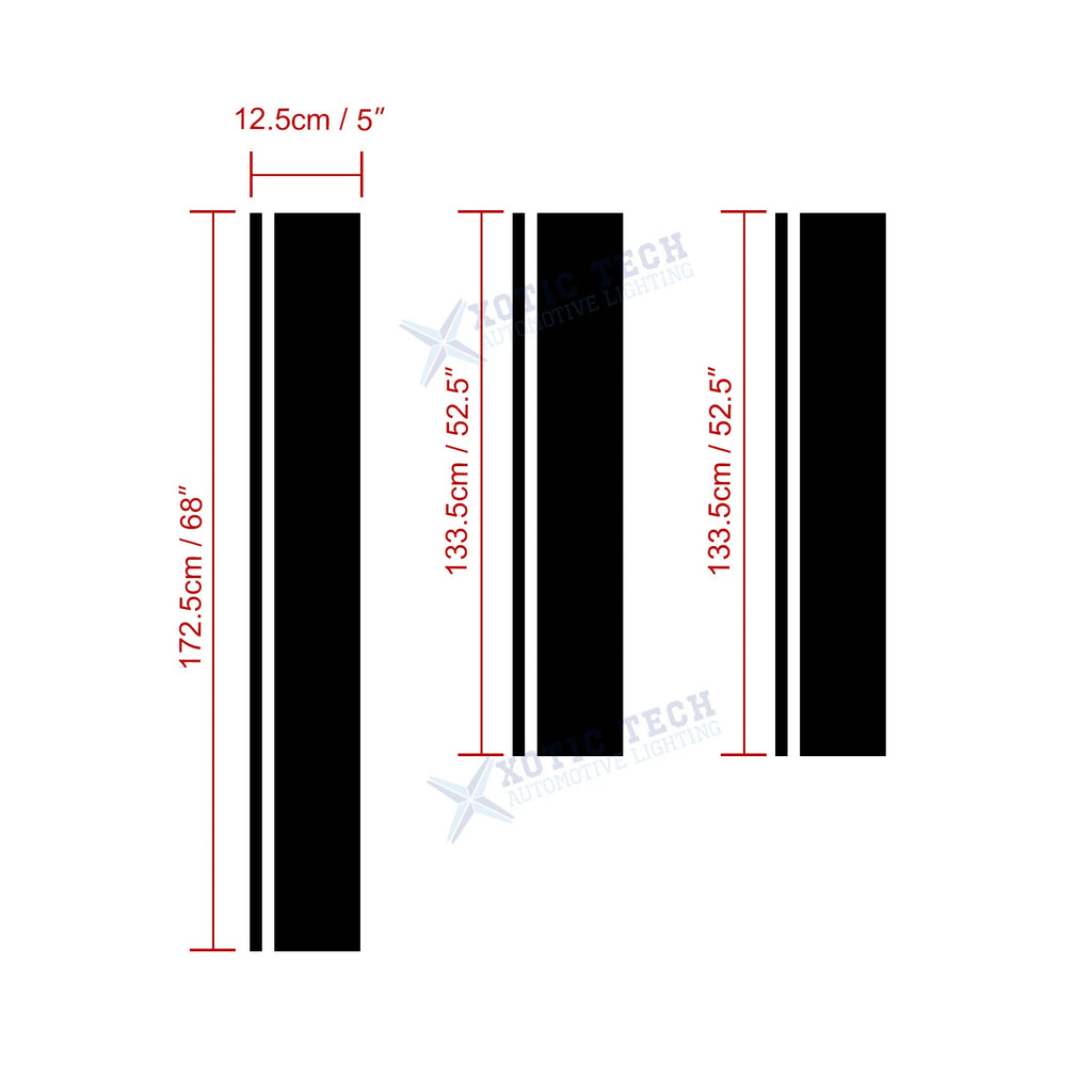 Rally Racing Stripe Vinyl Decal for Mercedes-Benz (2014-2019)