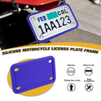 Silicone License Plate Frame for Blue Motorcycle (Universal) (2000-2000)